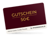 Pferdegold®-Gutschein (50 Euro) mit dem Text Kleine Geste. Große Freude, zum Selbstausdrucken.