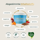 Ein Behälter mit „Pferdegold® Gelenke Muschelfrei Nachfüller 3für2“ ist von seinen Hauptinhaltsstoffen umgeben, die jeweils durch Text und Symbole hervorgehoben sind.