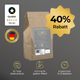 Braune Tüte Pferdegold® Hufe - Nachfüller 1,5kg von Pferdegold mit 40% Rabattmarke, Made in Germany" und Gütesiegeln, sowie Vorteilssymbolen - perfekt für Pferde Produkte.