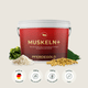 Pferdegold Muskeln 2.0 Eimer enthält Körner, Samen und Algen - ein ideales Pferdefutter zur Unterstützung des Muskelaufbaus bei Pferden. Produktsymbole siehe unten.