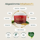 Ein roter Becher Pferdegold® Muskeln+ Nachfüllpack 3kg ist auf hellem Hintergrund abgebildet, umgeben von Namen der Inhaltsstoffe und Zertifizierungssymbolen.