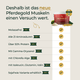 Infografik mit Vorteilen von Pferdegold Muskeln 2.0 für den Muskelaufbau beim Pferd und einer Produktdose oben rechts.