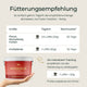 Fütterungsempfehlung für Pferdegold Muskeln 2.0 Sojafrei mit Dosierungstipps für Ponys und Großpferde sowie Hinweisen zur optimalen Menge - ideal zum Muskelaufbau bei Pferden.