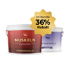 Holen Sie sich das Pferdegold Sport Balance Bundle 36%-zwei Ergänzungsbecher mit einem 36%igen gelben Bundle-Rabatt, perfekt für den Muskelaufbau Pferd und zur Unterstützung gesunder Muskeln.